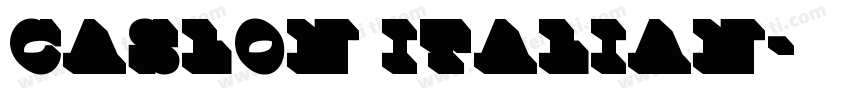 Caslon Italian字体转换